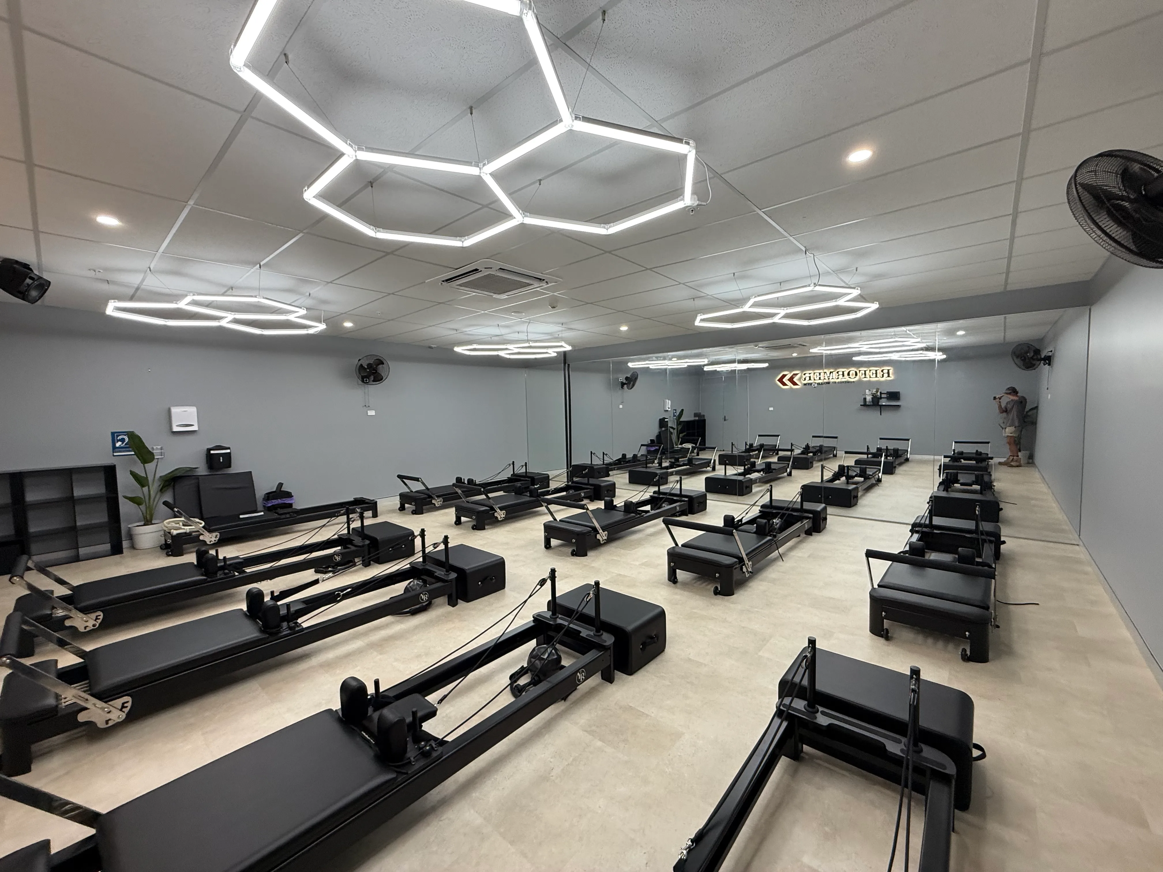 World Gym Coffs Harbour reformer studio fit-out — additional view by Akers Construction